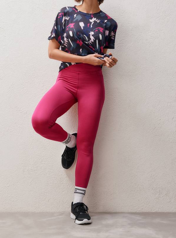 REAKTIV Dark Pink Everyday High Waisted Full Length Core Gym Legging XXL